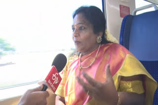 Soon after Prime Minister Narendra Modi flagged off the Tirunelveli-Chennai Vande Bharat Express, the Lieutenant Governor of Puducherry, Tamilisai Soundararajan, on Sunday speaking to ETV Bharat said, "People are enjoying the train travel and thanking the Prime Minister for making it possible. At the same time, I also hail from Tamil Nadu and was born and brought up in the State. Hence, I am enjoying train travel and it's a significant development. "Earlier it was assumed that the southern states were being neglected, but that has changed after BJP came to power at the Centre and Narendra Modi became the Prime Minister," said the LG.