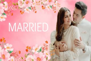 Parineeti Chopra  Raghav Chadha  പരിനീതി ചോപ്ര  രാഘവ് ചദ്ദ  Bollywood actress Parineeti Chopra  Political leader Raghav Chadha  Aam Aadmi Party MP  Parineeti Chopra and Raghav Chadha got married  പരിനീതി ചോപ്രയും രാഘവ് ചദ്ദയും വിവാഹിതരായി  celebrity couple got married