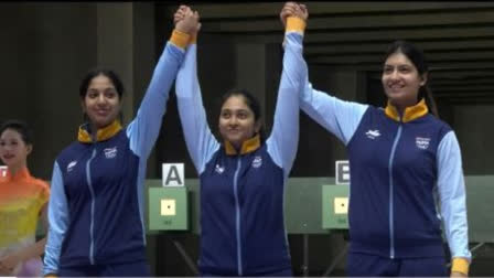 Ramita Jindal has ensured a second medal for India in shooting by securing a bronze in the Women's 10m Air Rifle event with a score of 230.1 in the final. While Ramita ensured a third-place finish, her countrymate Mehuli Ghosh finished fourth missing a podium finish by a whisker.