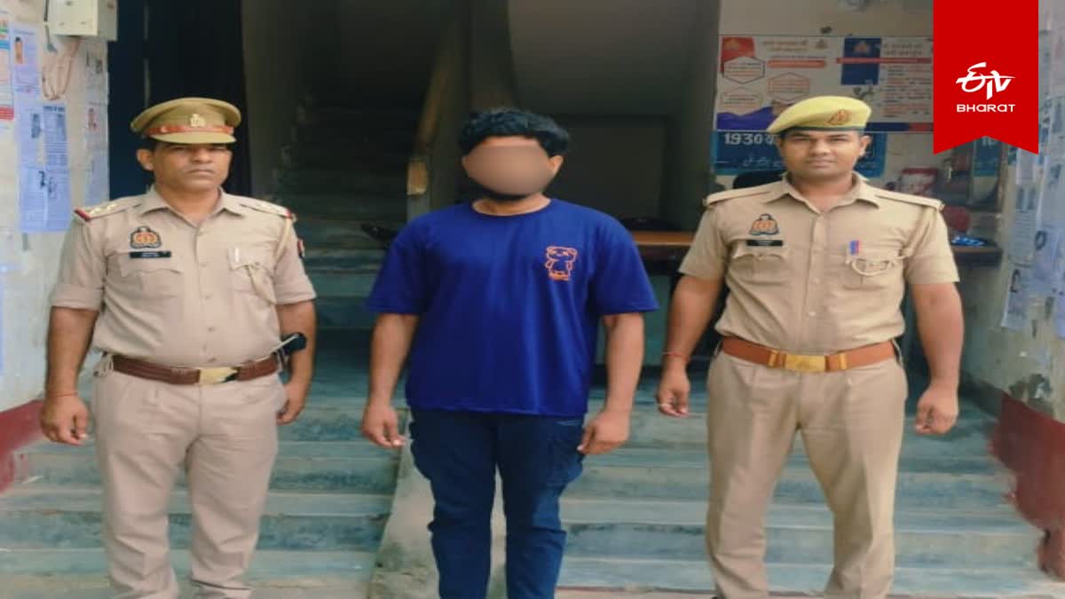 पुलिस की गिरफ्त में दुष्कर्म का आरोपी.