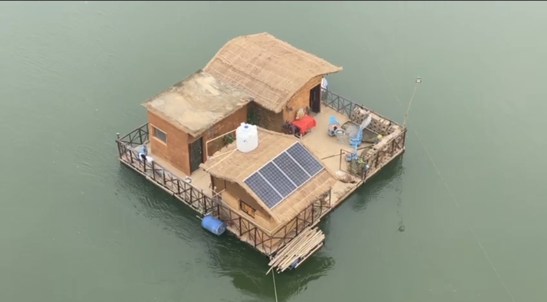 Buxar Floating House Banks Of River Ganga Bihar Flood