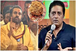 PAWAN KALYAN AND PRAKASH RAJ WAR  TIRUPATI LADDU ANIMAL FAT ROW  പവൻ കല്യാണ്‍ പ്രകാശ് രാജ് വാക്പോര്  തിരുപ്പതി ലഡു മൃഗക്കൊഴുപ്പ് വിവാദം