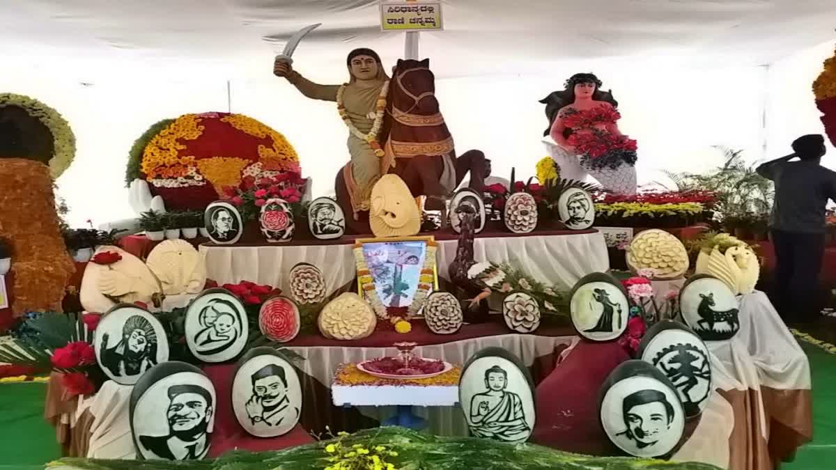 Rani Channamma Ji statue blossomed in cereals