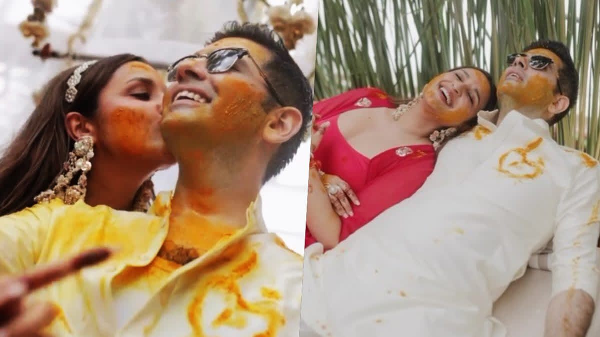 Parineeti Chopra and Raghav Chadha’s haldi and choora ceremony