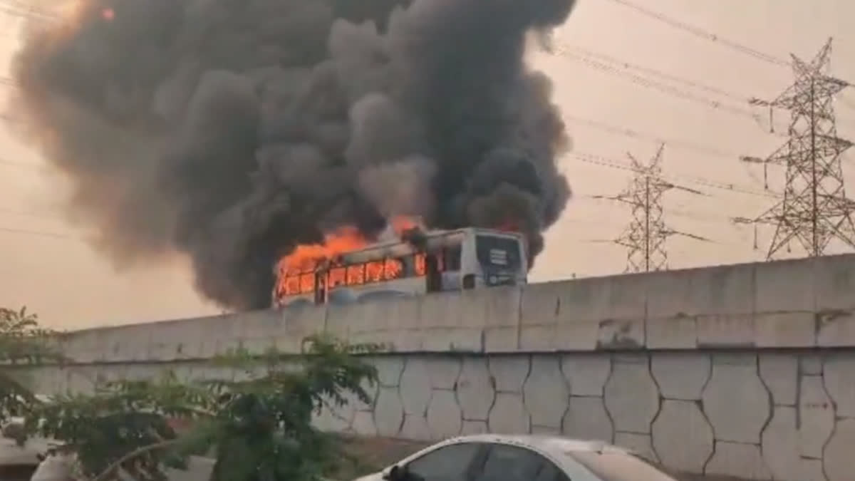 Covai bus Fire accident