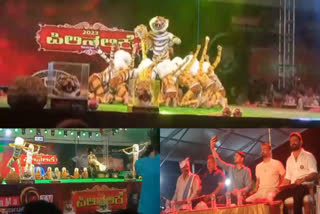 Former Cricketer Harbhajan singh stunning to see Tiger Dance in Mangaluru  Tiger Dance In Mangaluru  Pili Nalike  Navaratri Celebrations  Mangaluru Navaratri Celebration  കടുവ നൃത്തം  മംഗളൂരു കടുവ നൃത്തം  പിലി നളികെ  മംഗളൂരു നവരാത്രി ആഘോഷം  കടുവ നൃത്തം മത്സരം മംഗളൂരു