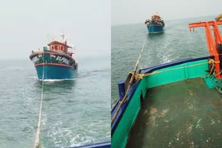 Fishermen Trapped In Sea Were Rescued  Fishermen Trapped In Sea Were Rescued In Azhikod  എഞ്ചിന്‍ നിലച്ച് കടലില്‍ കുടുങ്ങി  മത്സ്യത്തൊഴിലാളി  ഫിഷറീസ് വകുപ്പ്  അൽഫോന്‍സ  തൃശൂര്‍ വാര്‍ത്തകള്‍  തൃശൂര്‍ പുതിയ വാര്‍ത്തകള്‍  ജില്ല വാര്‍ത്തകള്‍  kerala news updates  latest news in kerala