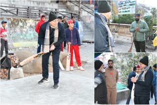 CM Dhami played cricket with children in Nainital