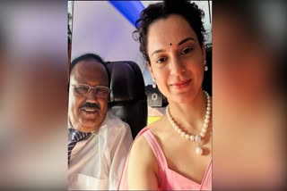 Actress Kangana fortuitously met NSA Ajit Doval on plane
