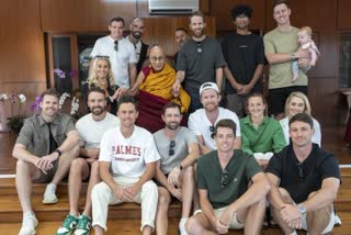New Zealand cricket team players meet Dalai Lama