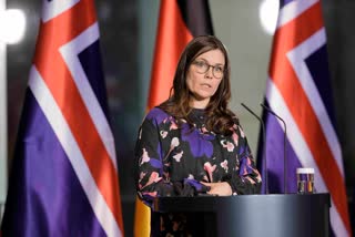 Etv Bharatwomen-in-iceland-including-the-prime-minister-go-on-strike-for-equal-pay-and-an-end-to-violence
