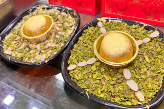GOLDEN GHARI WITH GOLD FOIL MADE IN SURAT PRICE IS RS 11000 PER KG