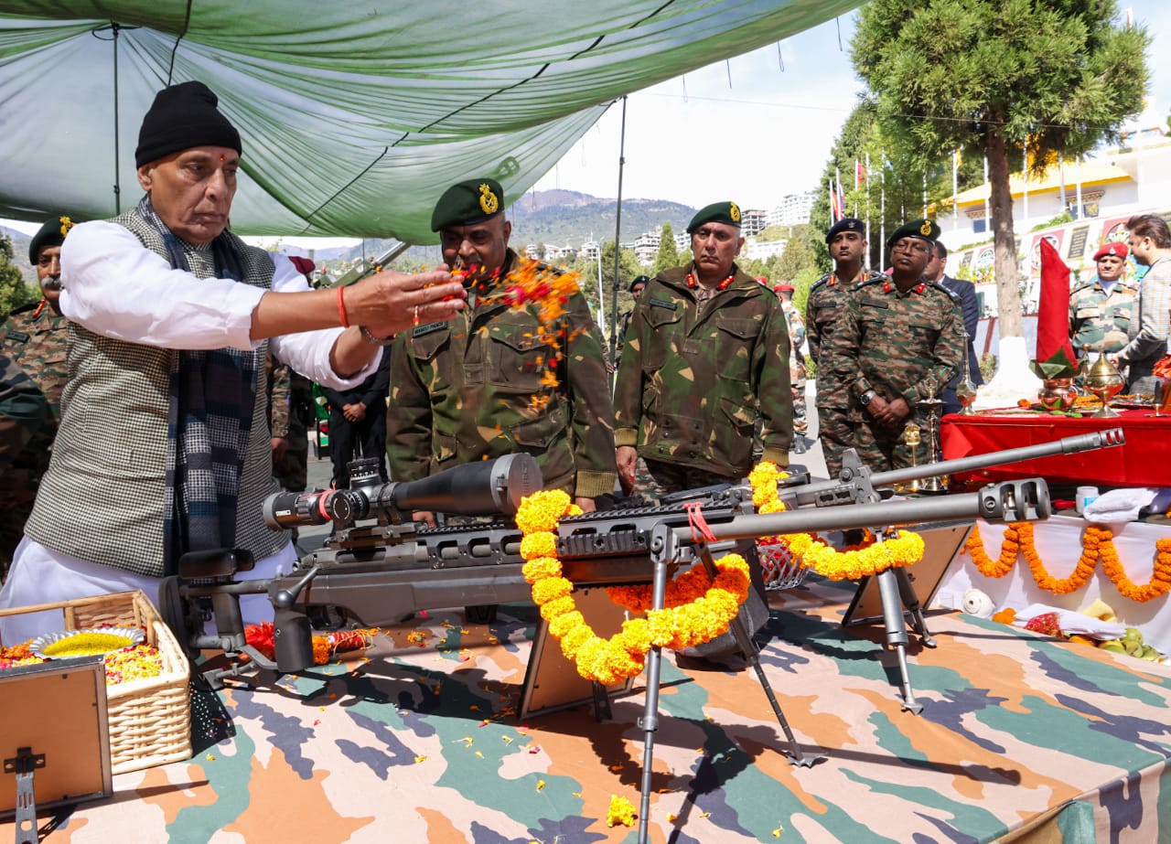 Rajnath Singh in Bumla