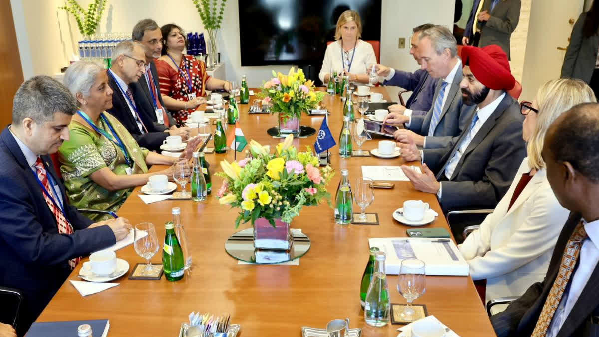 Nirmala Sitharaman held a meeting with World Bank President Ajay Banga on the sidelines of the World Bank and IMF Annual Meeting 2024.