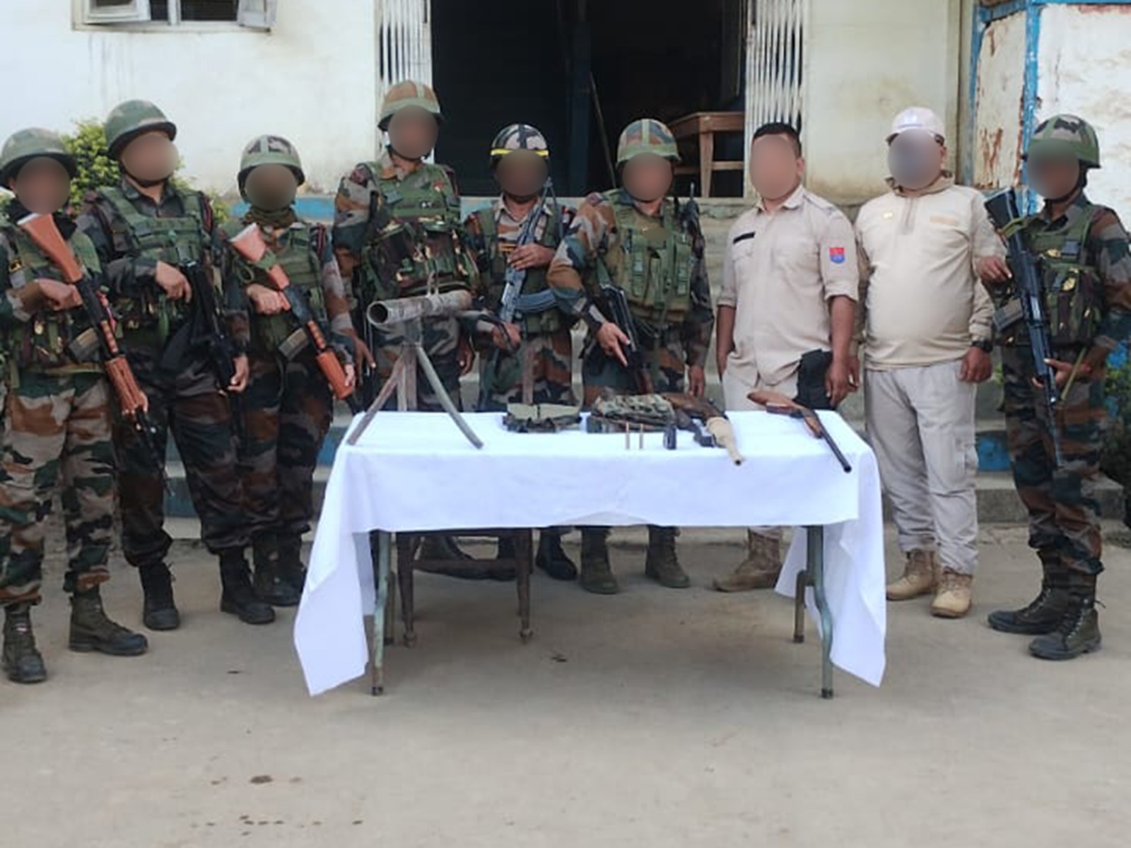 Security forces recover arms