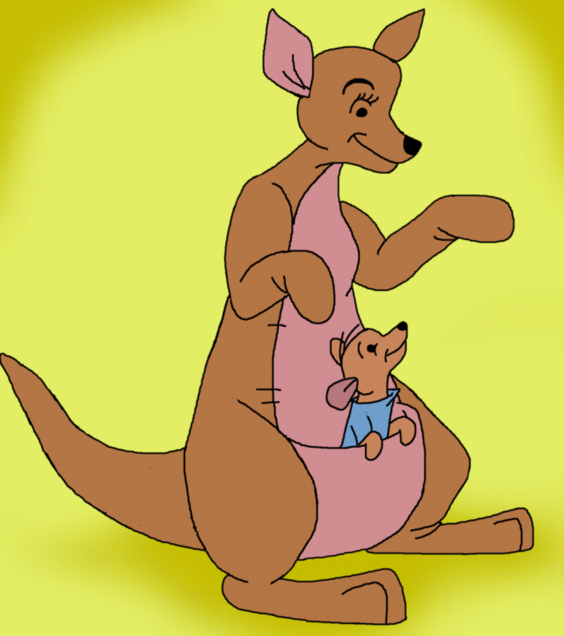 Kanga is the calm, nurturing mother of Roo