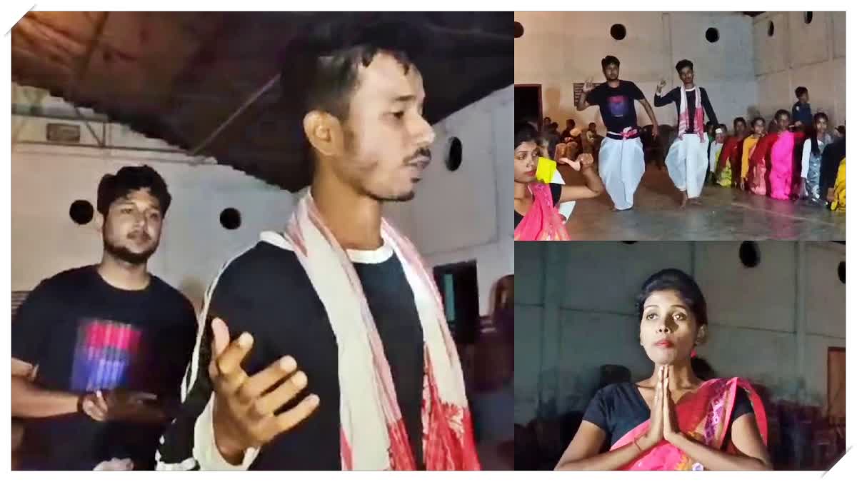 Majuli youth preparation for upcoming Raas Mahotsav