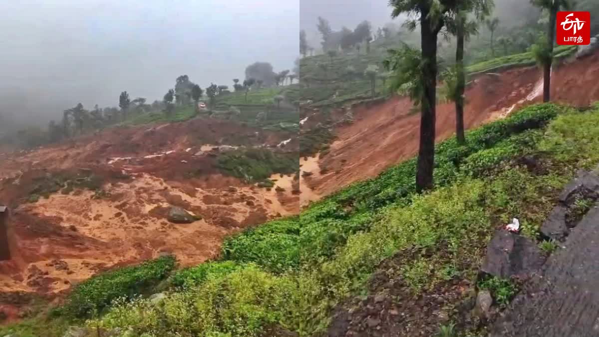 நீலகிரியில் தொடரும் மழையால் கோத்தகிரியில் ஐந்து ஏக்கர் பரப்பளவில் நிலச்சரிவு