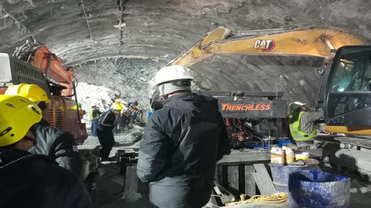 Uttarkashi Tunnel Rescue work