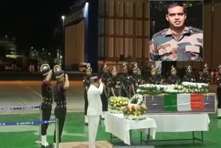 Body of martyred soldier Captain Pranjal reached bengaluru