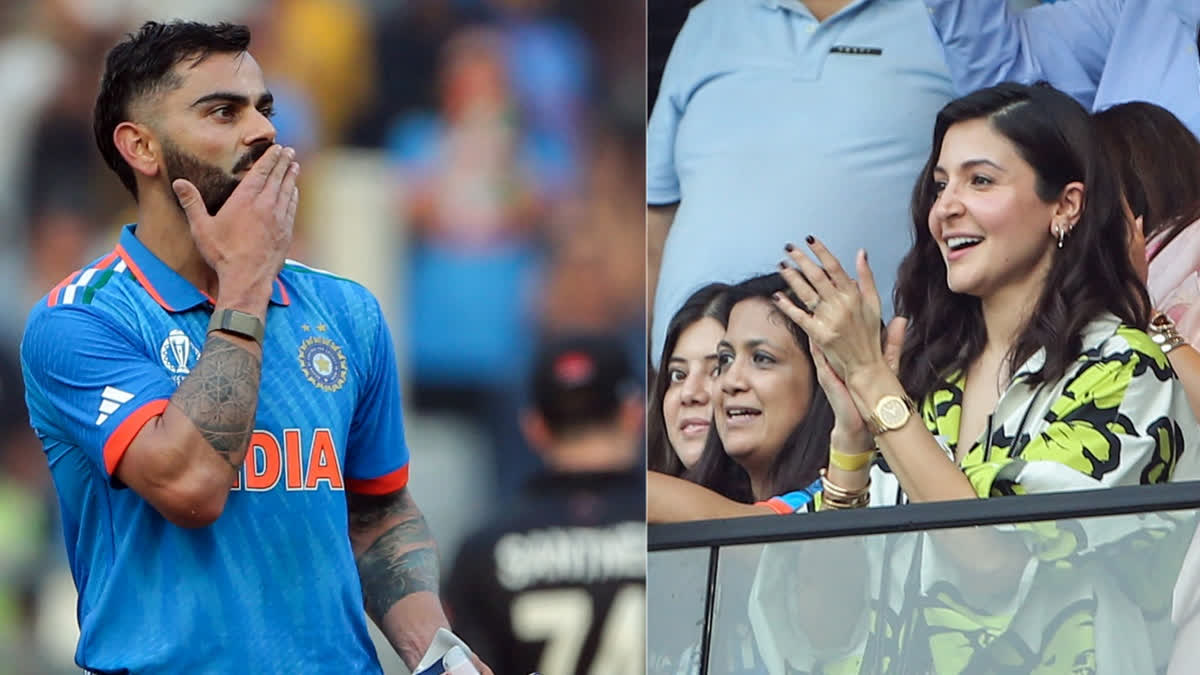 Anushka Sharma's Reaction Is Unmissable As Virat Kohli Blows Kiss To Her After Century In India Vs Australia Test