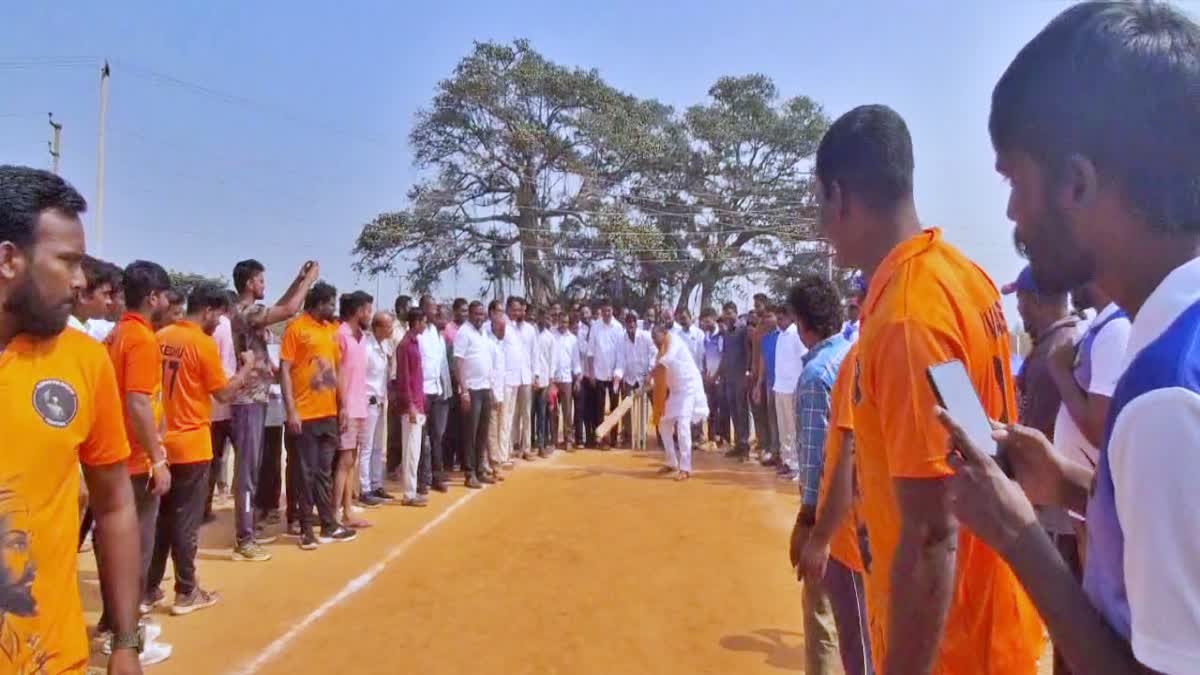 MLA Mallareddy Plays Cricket