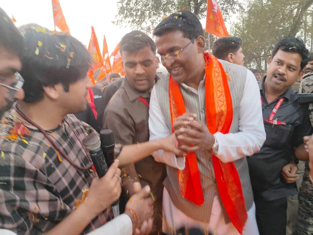 Minister Dilip Ahirwar join padyatra