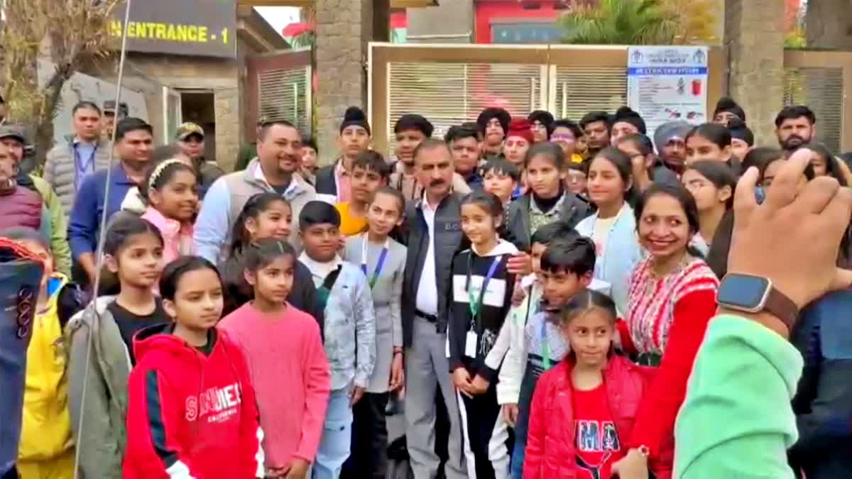 CM Sukhvinder Singh Sukhu Meet Children in Dharamshala