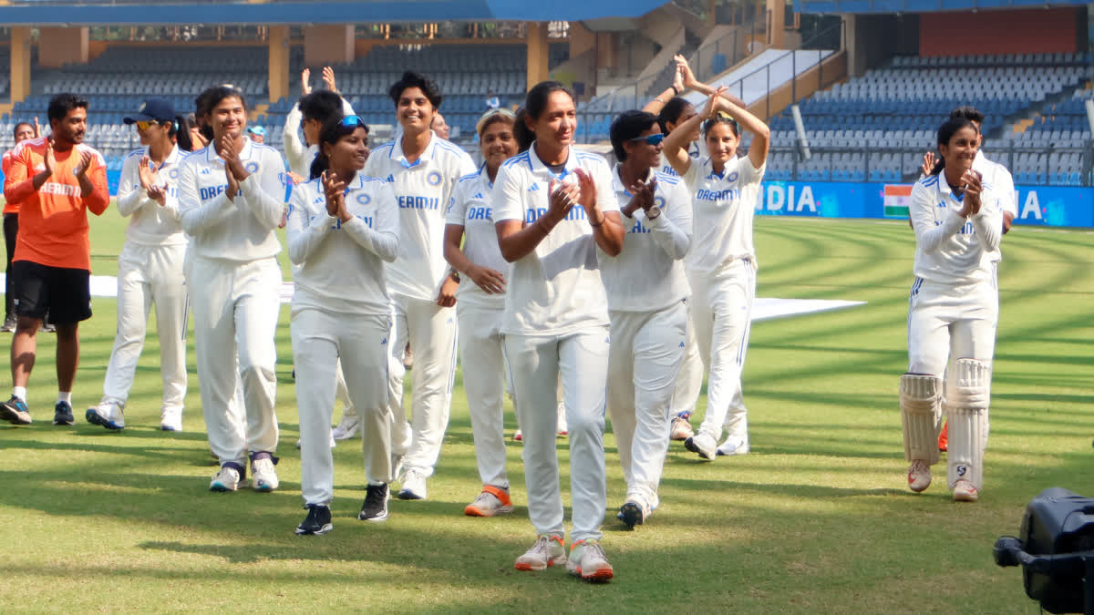 India Women vs Australia Women  India Women vs Australia Women Test Result  India W vs Australia W One Off Test Result  India Womens First Test Win Against Australia  Smriti Mandana Harmanpreet Kaur  India W vs Australia W