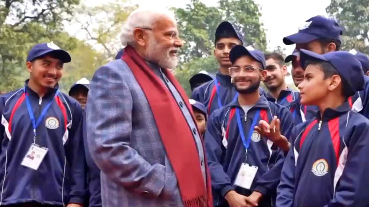 PM Modi with students