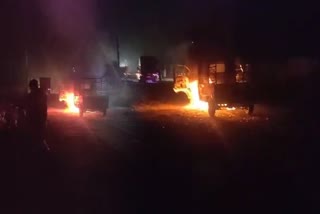 Tata Ace caught fire