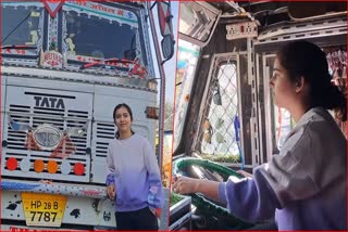 23 year old girl Neha drives truck in mandi