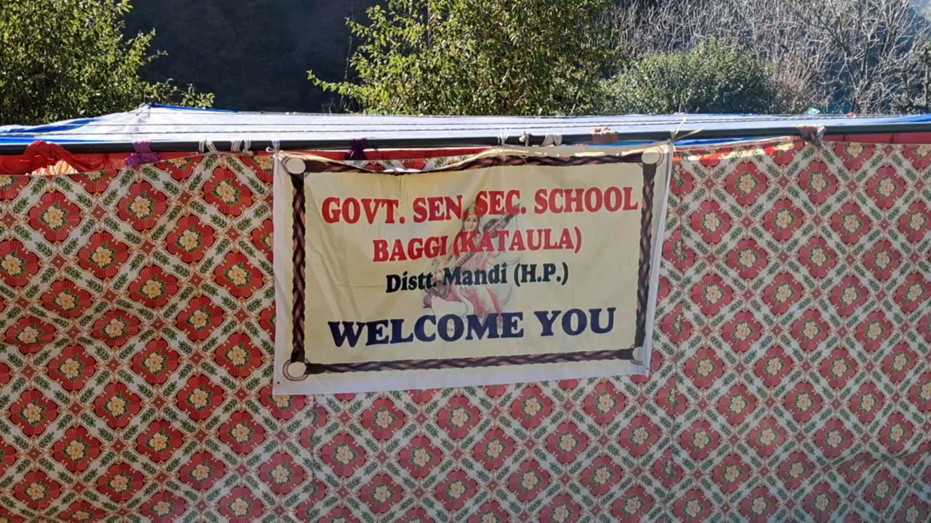Baggi School Running under Tent in Mandi