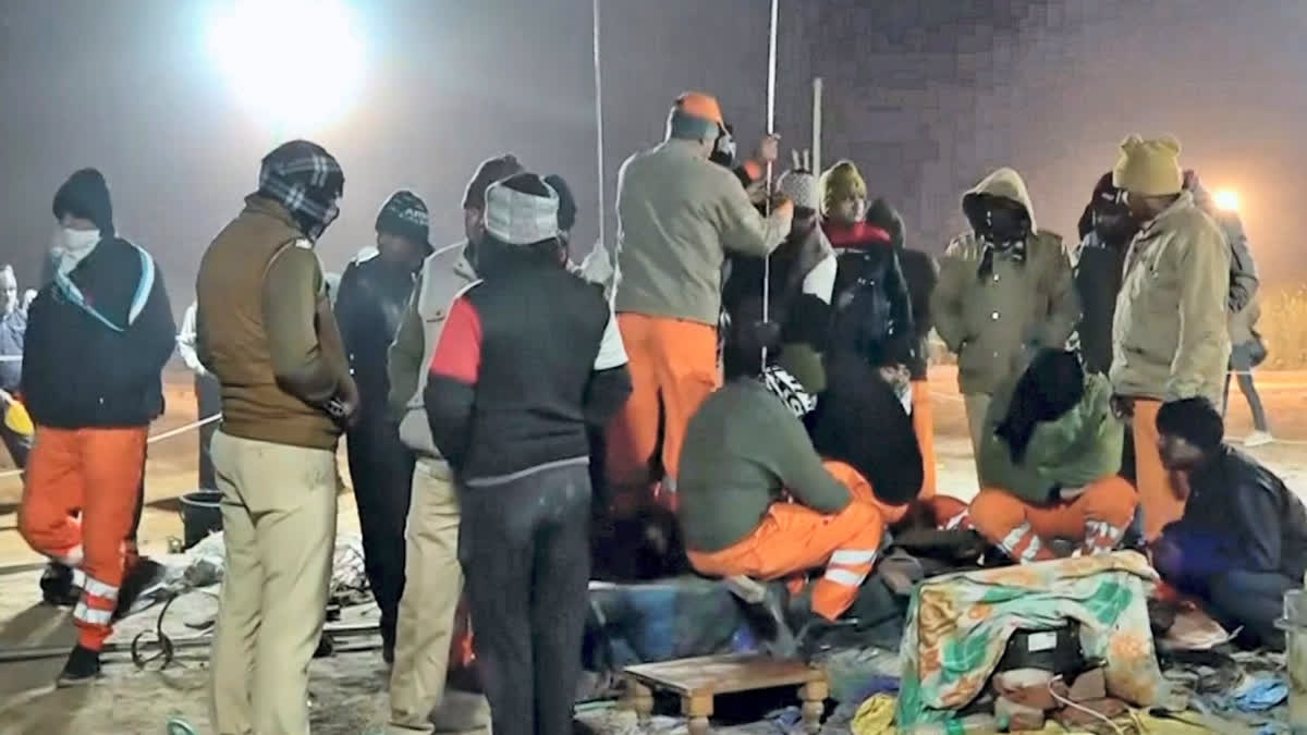 Rescue operations continue on day 2 as well to save the three-year-old girl Chetna who fell into a 700-feet borewell in Kiratpur village of Kotputli city in Rajasthan on Monday afternoon.