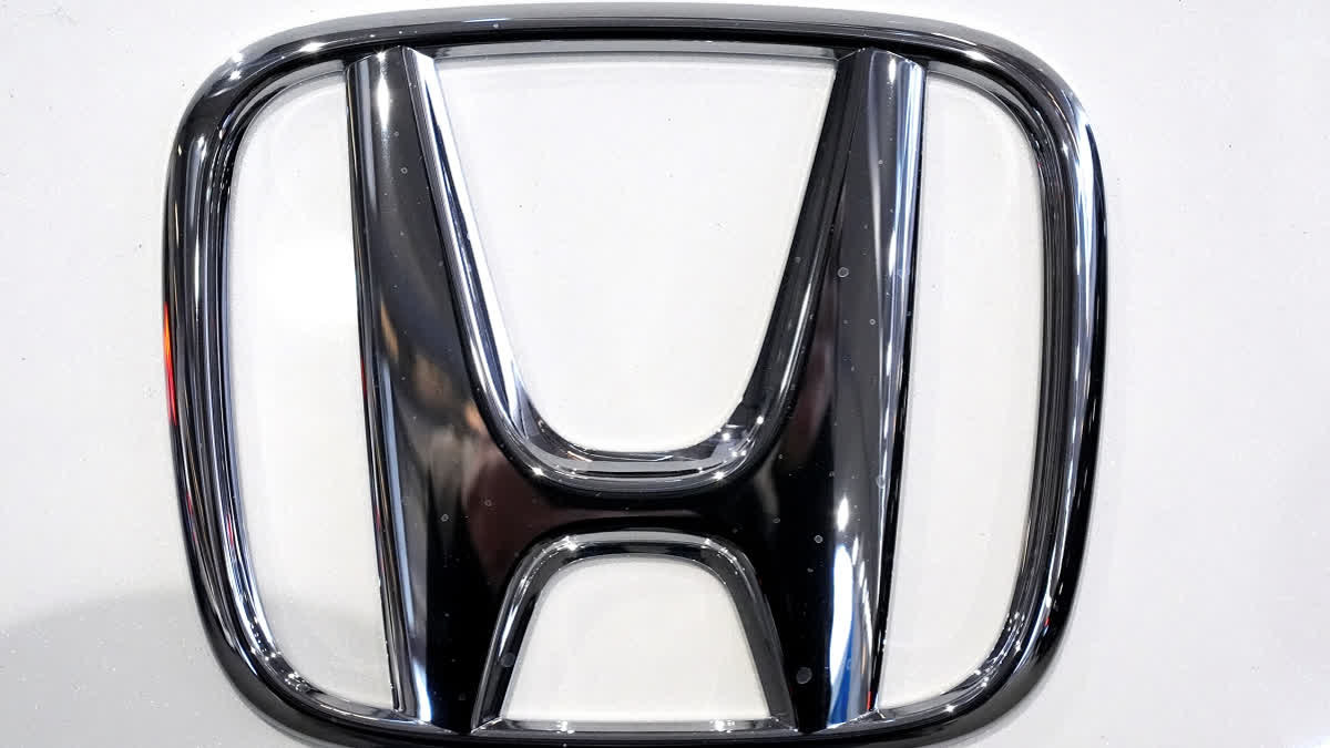 FILE - This is the Honda logo on a Honda automobile on display at the Pittsburgh International Auto Show in Pittsburgh, Feb. 15, 2024.