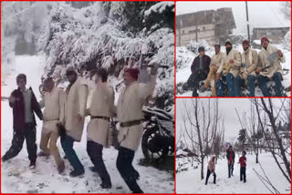 FOLK DANCE IN SNOWFALL IN CHAKRATA