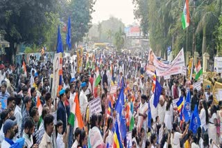 MP Babasaheb supporters protest