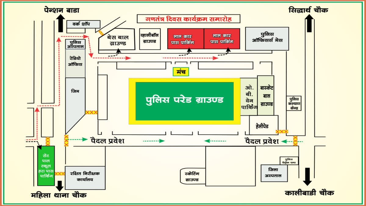 Route chart of Republic Day