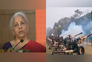 Collage Finance Minister Nirmala Sitharaman and Indian Army personnel (Source ETV Bharat)