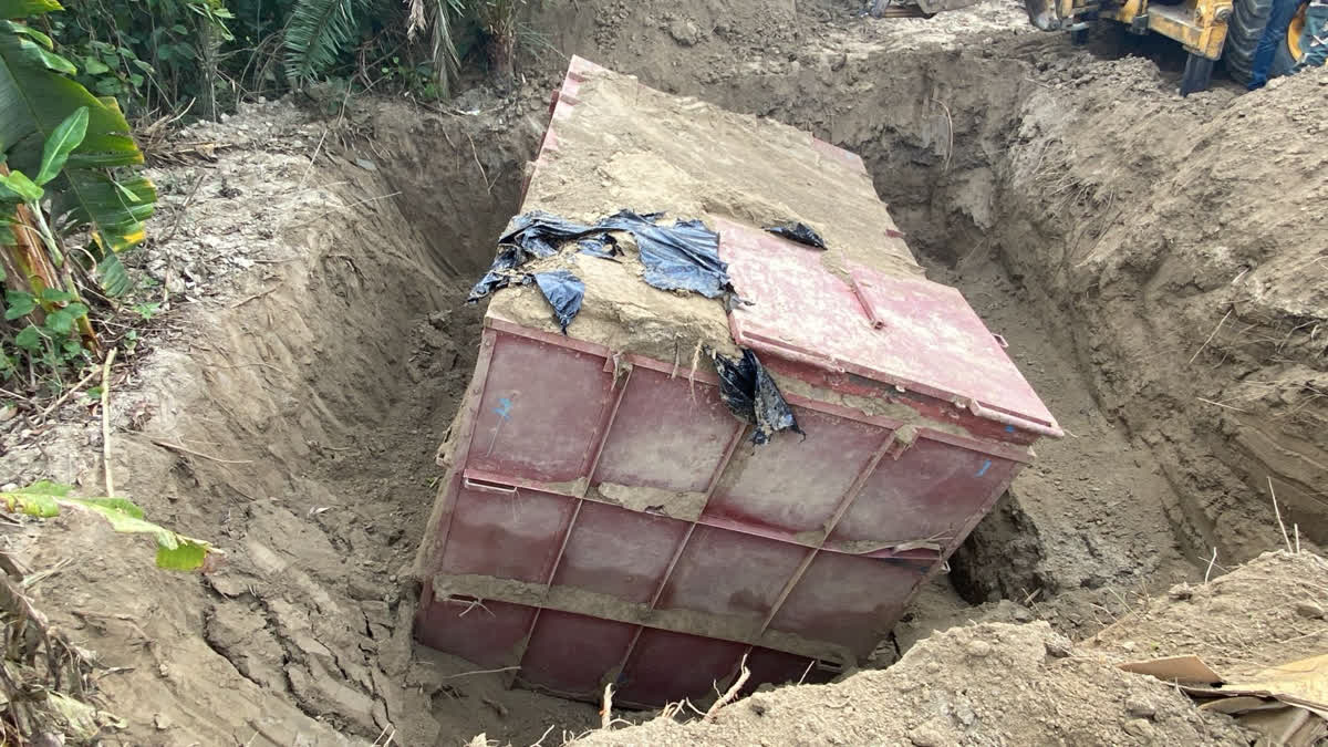 One of the iron bunkers unearthed by BSF.