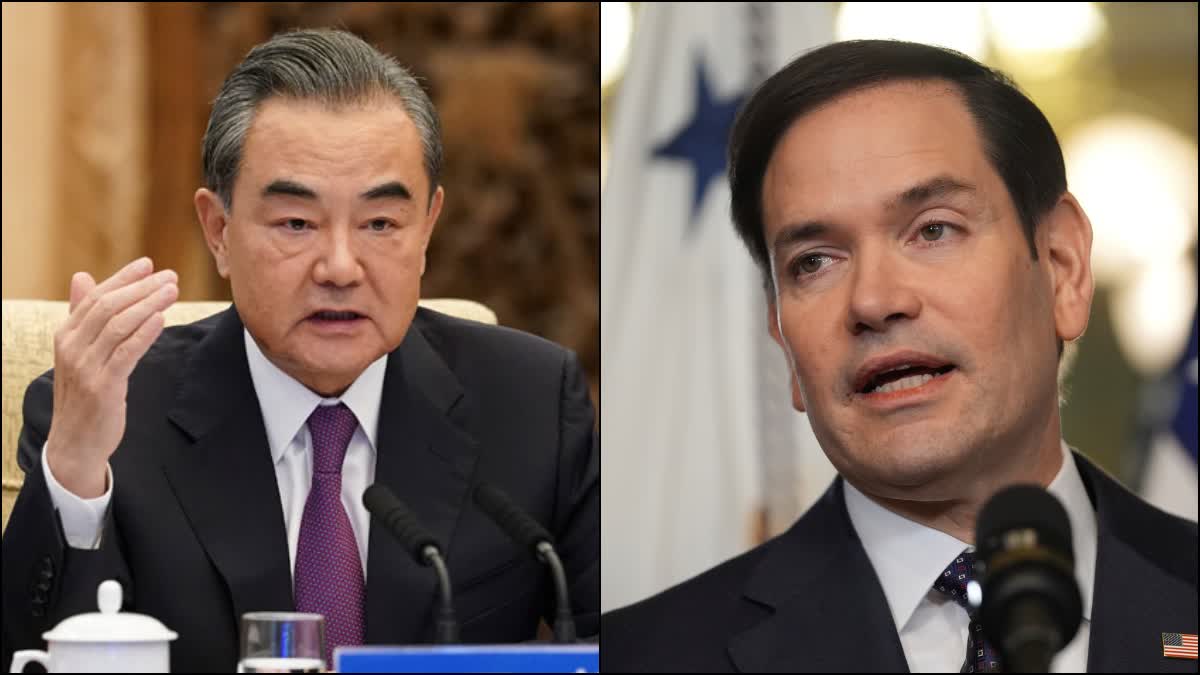 Chinese Foreign Minister Wang Yi and US Secretary of State Marco Rubio