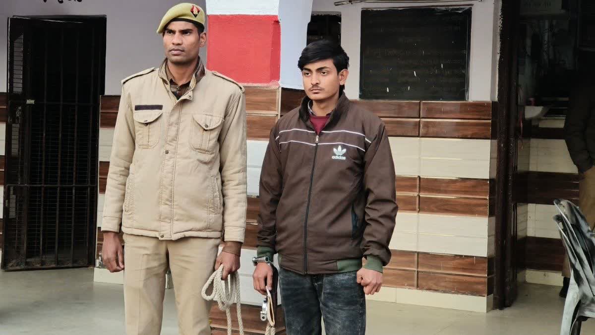 पुलिस की गिरफ्त में आरोपी वारिस.