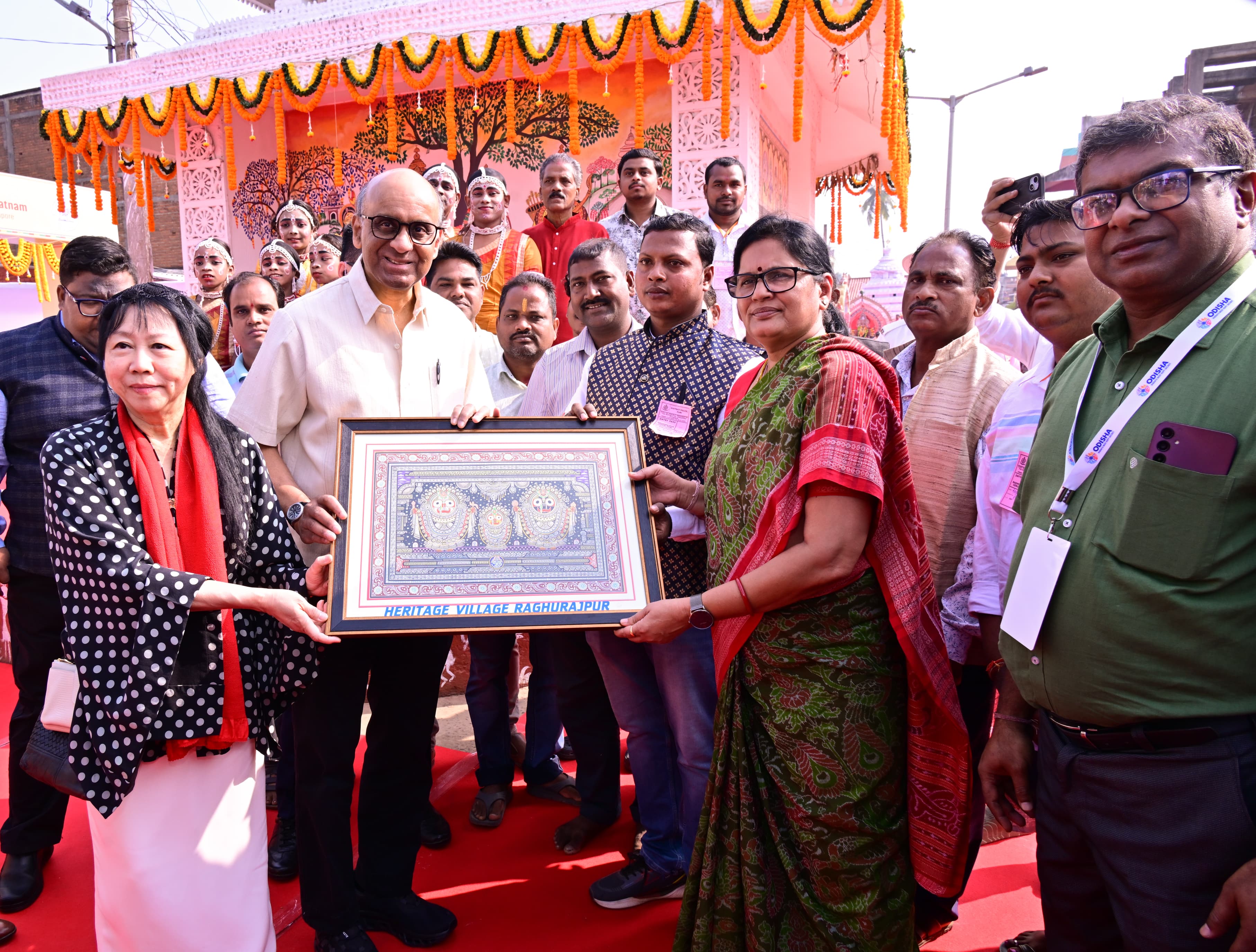 Singapore President Tharman Shanmugaratnam visited the village