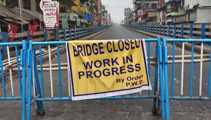 Barasat bridge closed