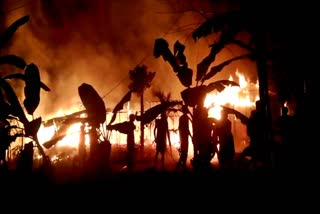 Massive fire breks out in Barkhetri Nalbari