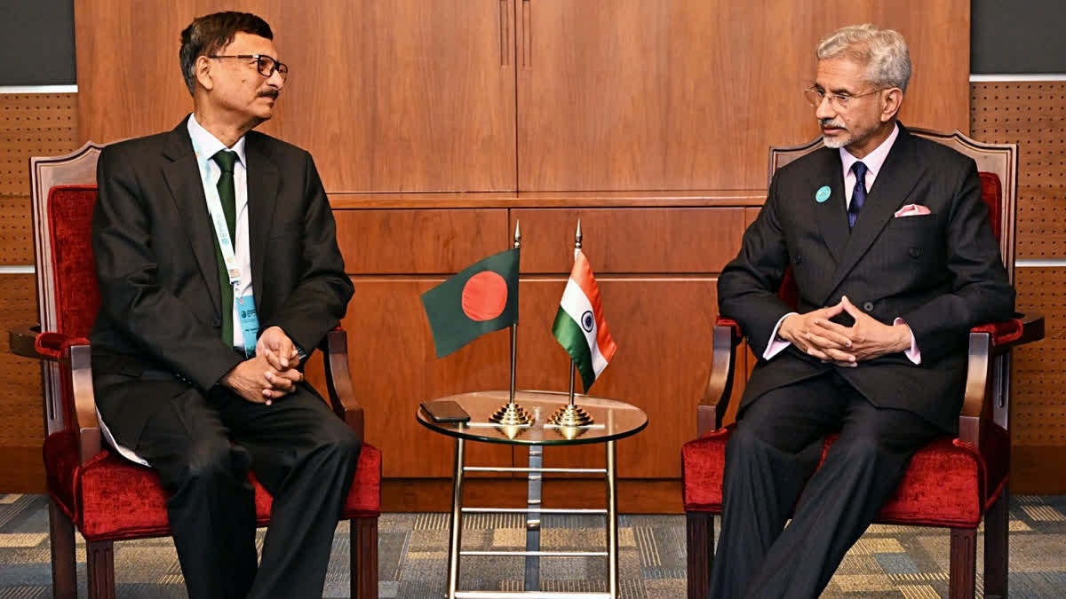 External Affairs Minister S Jaishankar meets Bangladesah Foreign Affairs Adviser, Md. Touhid Hossain on the sidelines of the 8th Indian Ocean Conference, in Muscat.