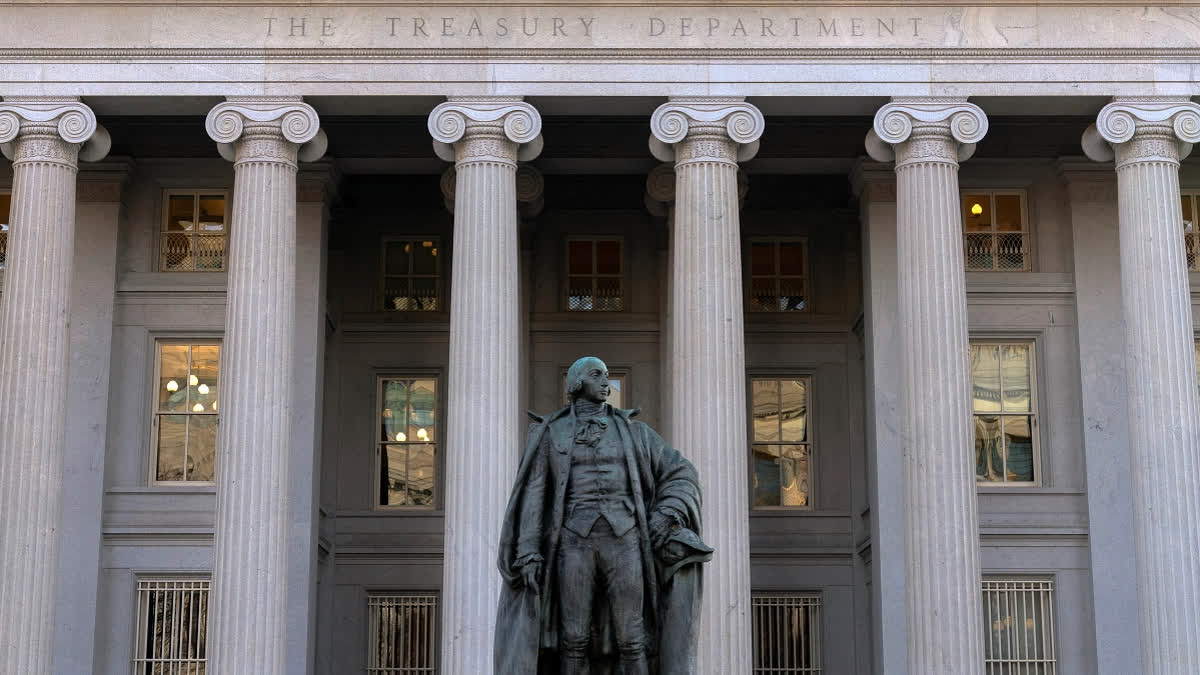 FILE - The U.S. Department of the Treasury building is seen in Washington, Nov. 18, 2024.