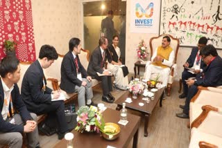 Investors meet Madhya Pradesh Chief Minister Mohan Yadav on the sidelines of Global Investors Summit In Bhopal