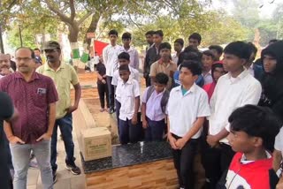 Students Walk 22 km to meet collector