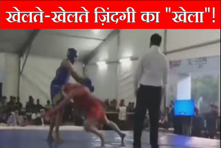 Jaipur player dies of heart attack during Wushu match at Chandigarh University Mohali Punjab watch video